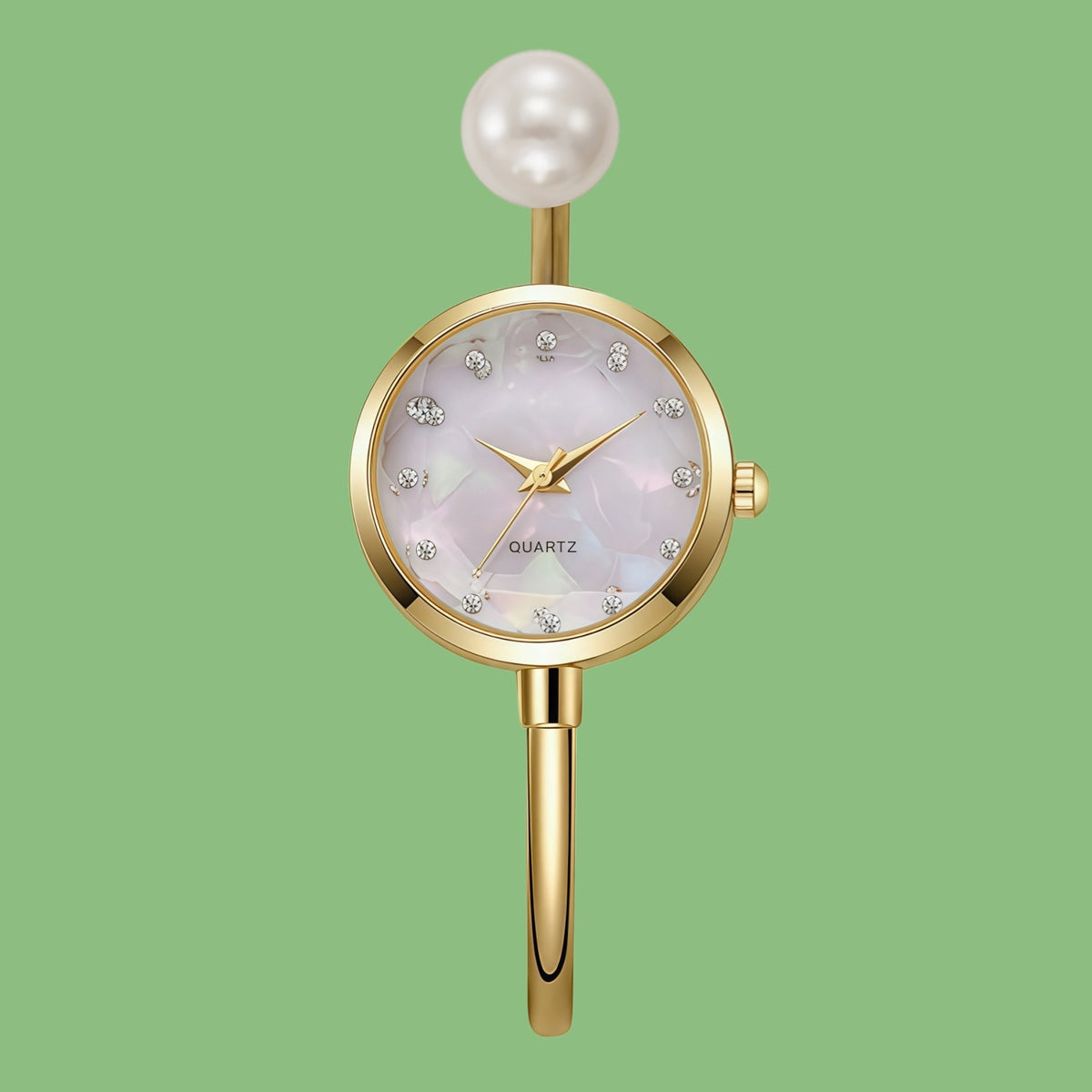 Niche women's minimalist bracelet watches, popular livestream trendy and exquisite INS fresh pearl quartz watches