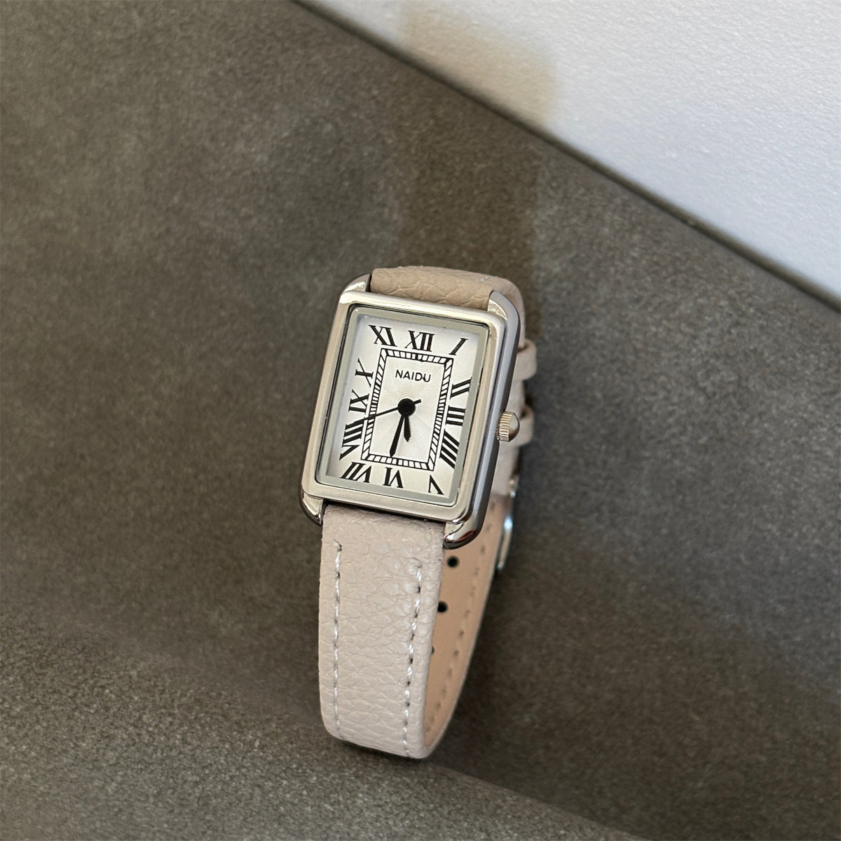 IEKE niche minimalist light luxury square dial belt watch schoolgirl fashion casual white temperament quartz watch