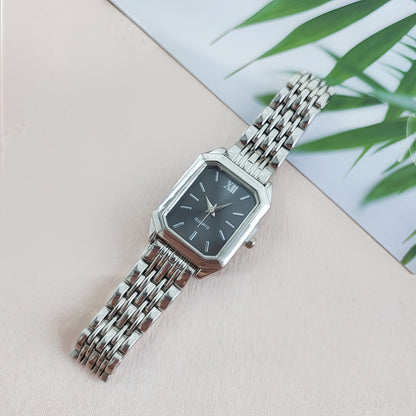New light luxury steel band ladies' watches, overseas bestsellers, student fashionable minimalist square quartz watches wholesale