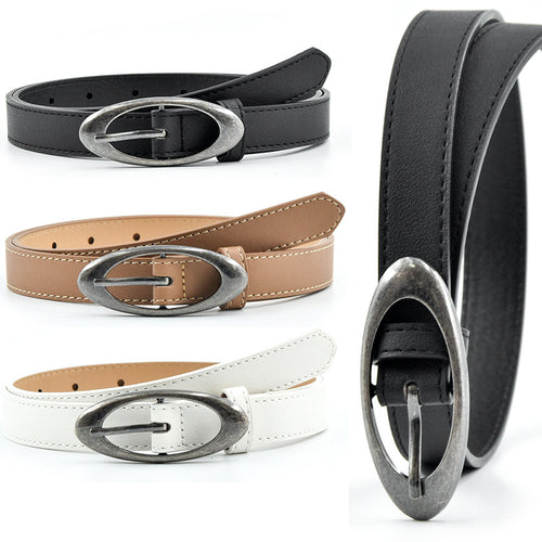 Retro distressed hardware moon belt premium crescent moon versatile punk belt ins men's and women's couple belts