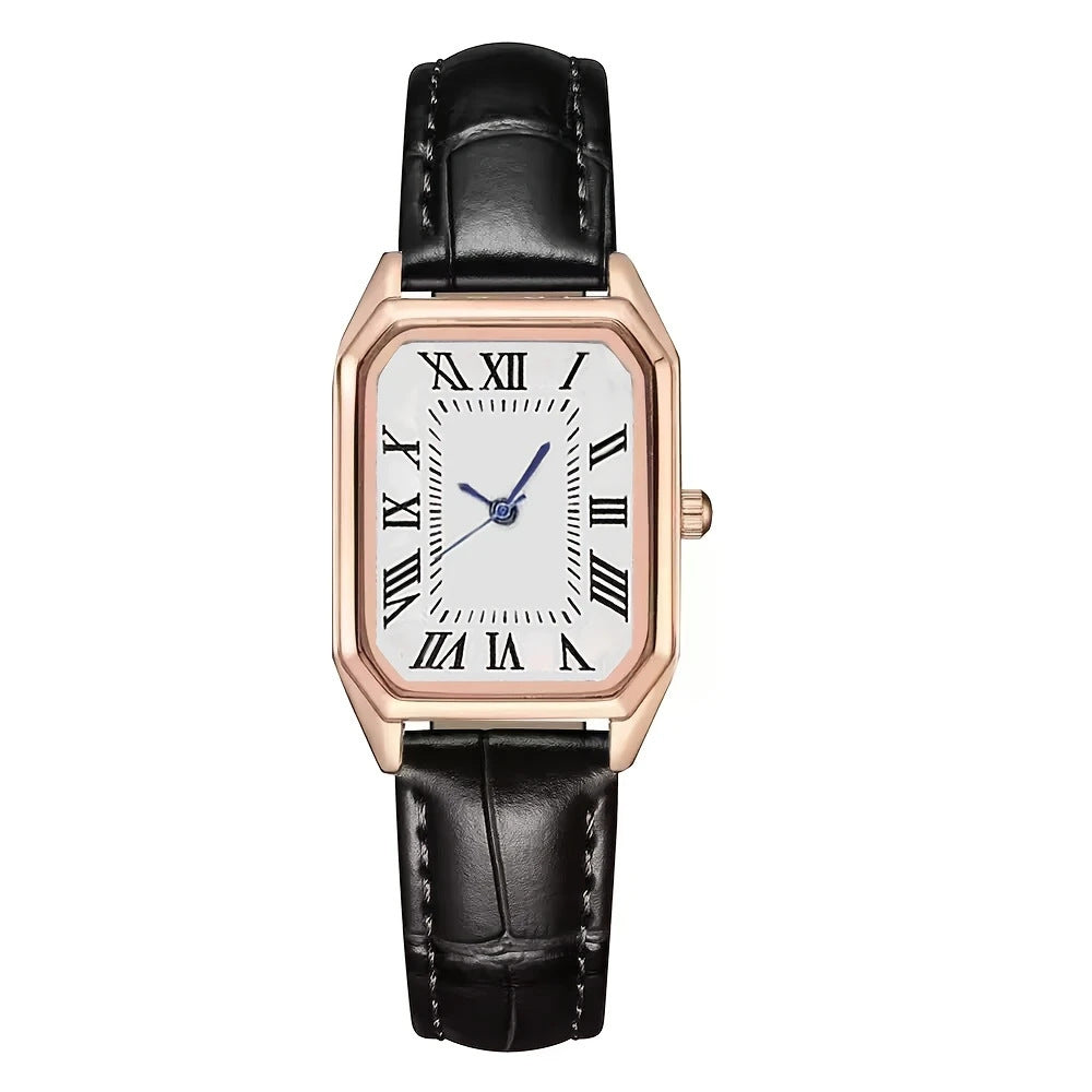 Cross-border hot-selling belts for women, light luxury fashion quartz watches, niche square watches, handpieces available wholesale