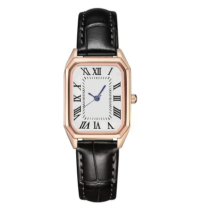 Cross-border hot-selling belts for women, light luxury fashion quartz watches, niche square watches, handpieces available wholesale