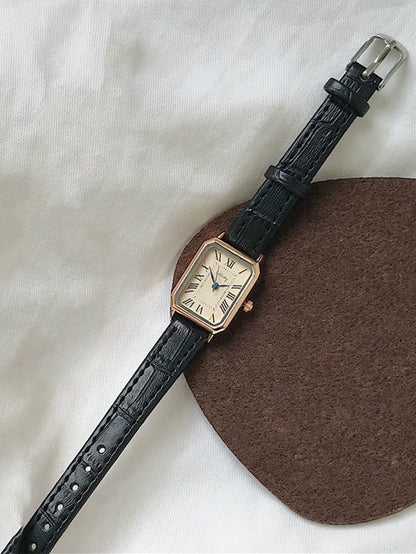 Women's watch Roman hand scale watch women's design fashion square watch quartz vintage Roman square quartz watch