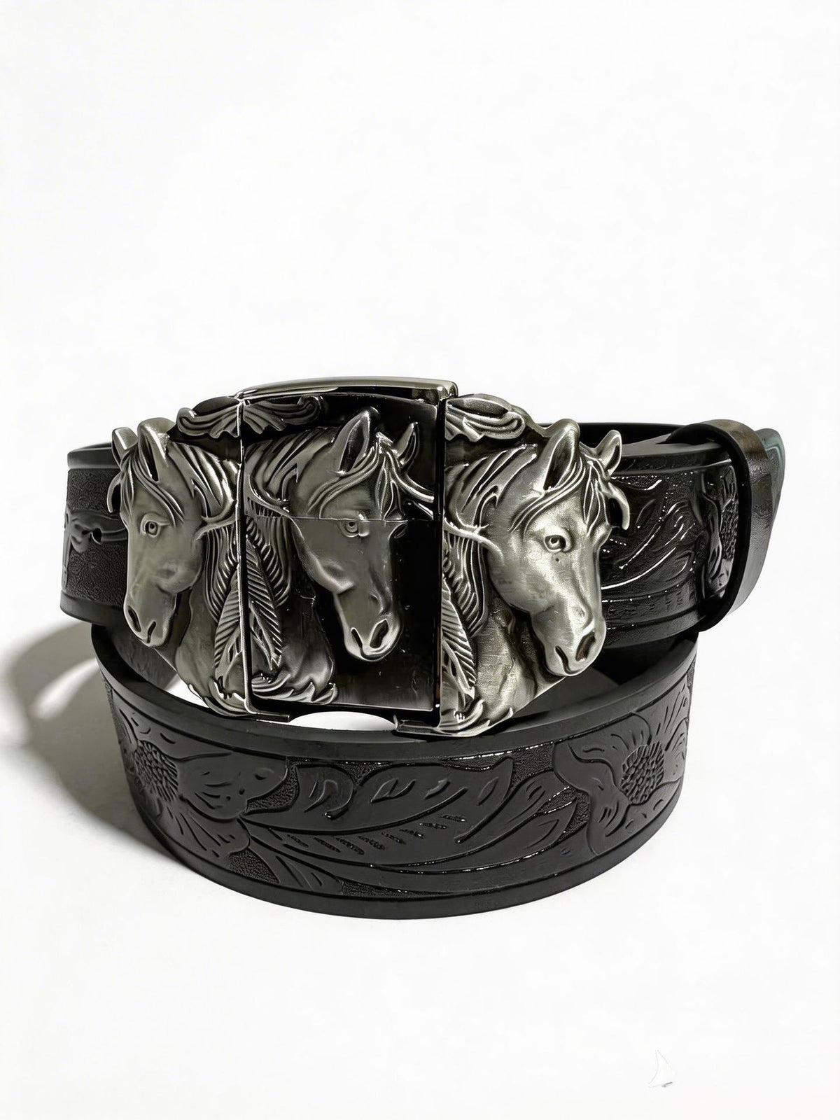 Men's vintage boutique kerosene lighter buckle personality belt trend youth trouser belt spot wholesale