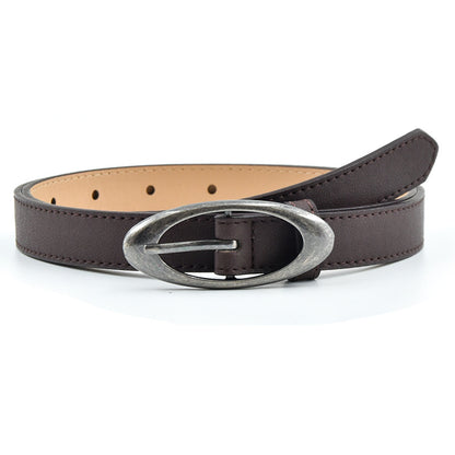 Retro distressed hardware moon belt premium crescent moon versatile punk belt ins men's and women's couple belts