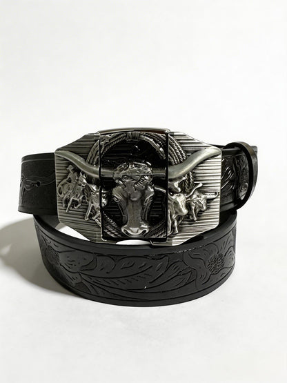 Men's vintage boutique kerosene lighter buckle personality belt trend youth trouser belt spot wholesale