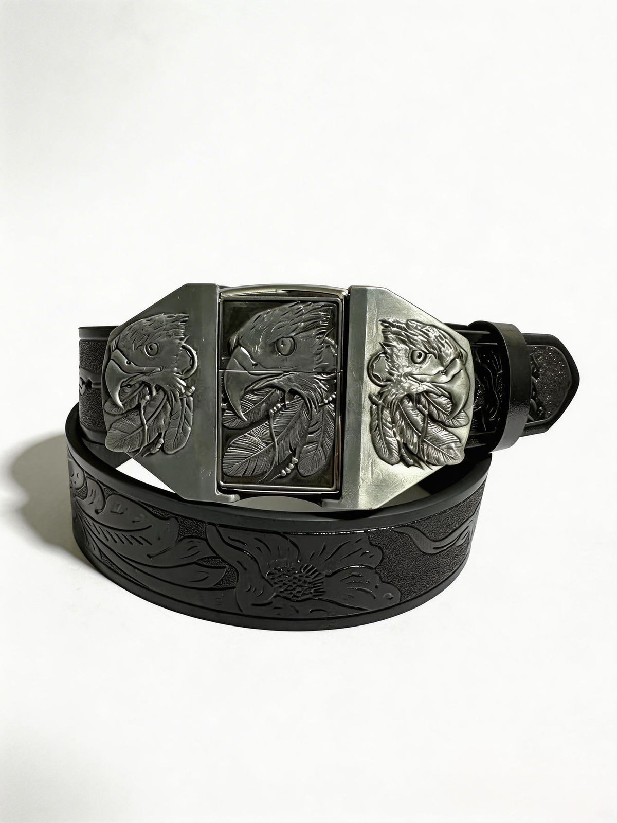 Men's vintage boutique kerosene lighter buckle personality belt trend youth trouser belt spot wholesale
