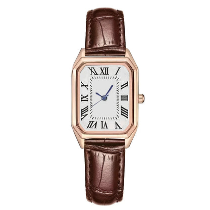Cross-border hot-selling belts for women, light luxury fashion quartz watches, niche square watches, handpieces available wholesale
