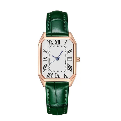 Cross-border hot-selling belts for women, light luxury fashion quartz watches, niche square watches, handpieces available wholesale