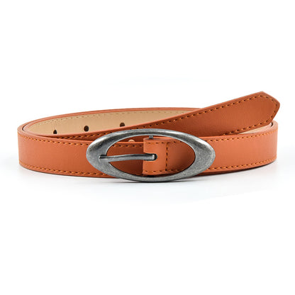 Retro distressed hardware moon belt premium crescent moon versatile punk belt ins men's and women's couple belts