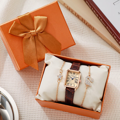 Women's watch Roman hand scale watch women's design fashion square watch quartz vintage Roman square quartz watch
