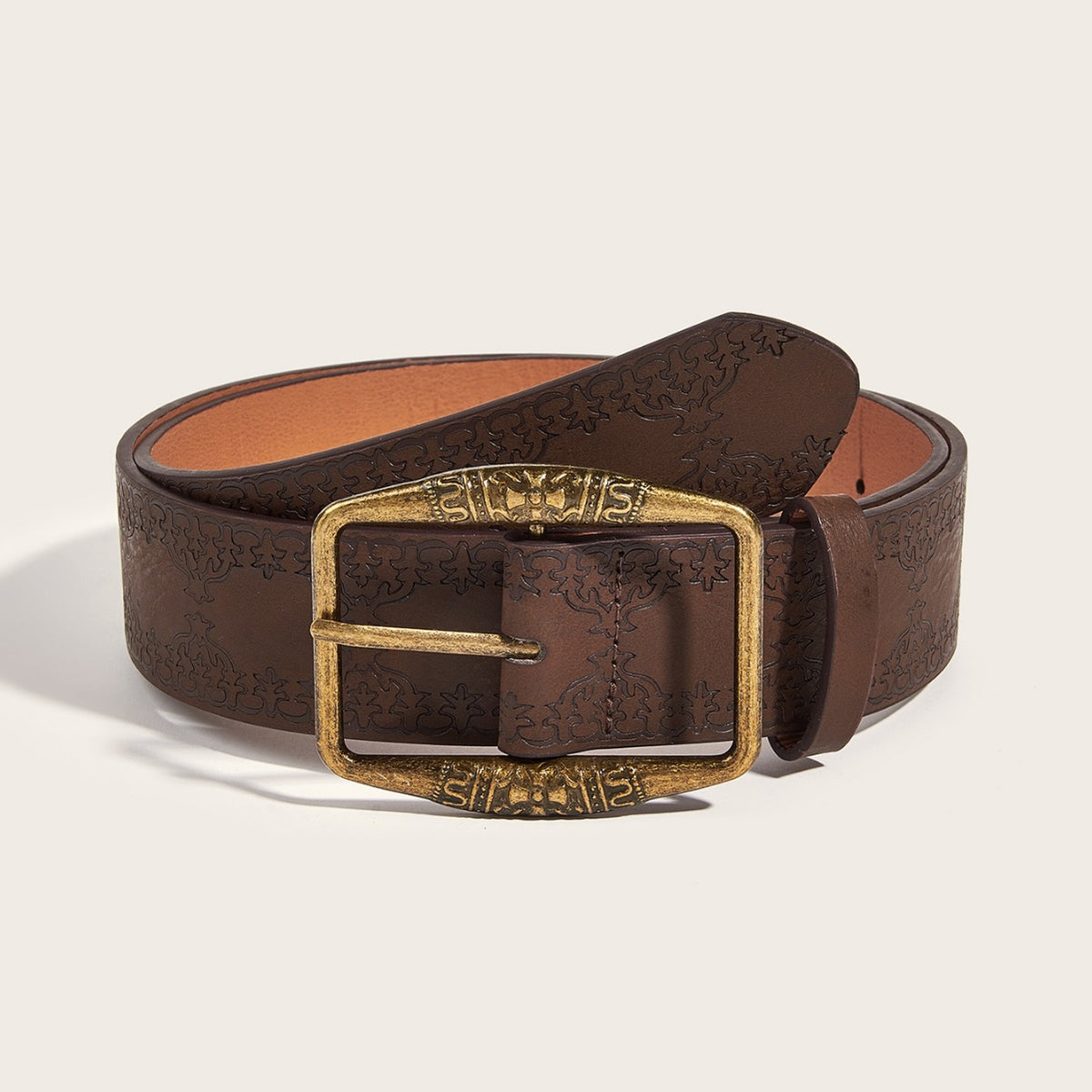 American vintage y2k belt women's 2023 new ethnic style belt hundred with jeans belt high-end brown
