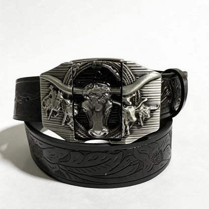 Men's vintage boutique kerosene lighter buckle personality belt trend youth trouser belt spot wholesale