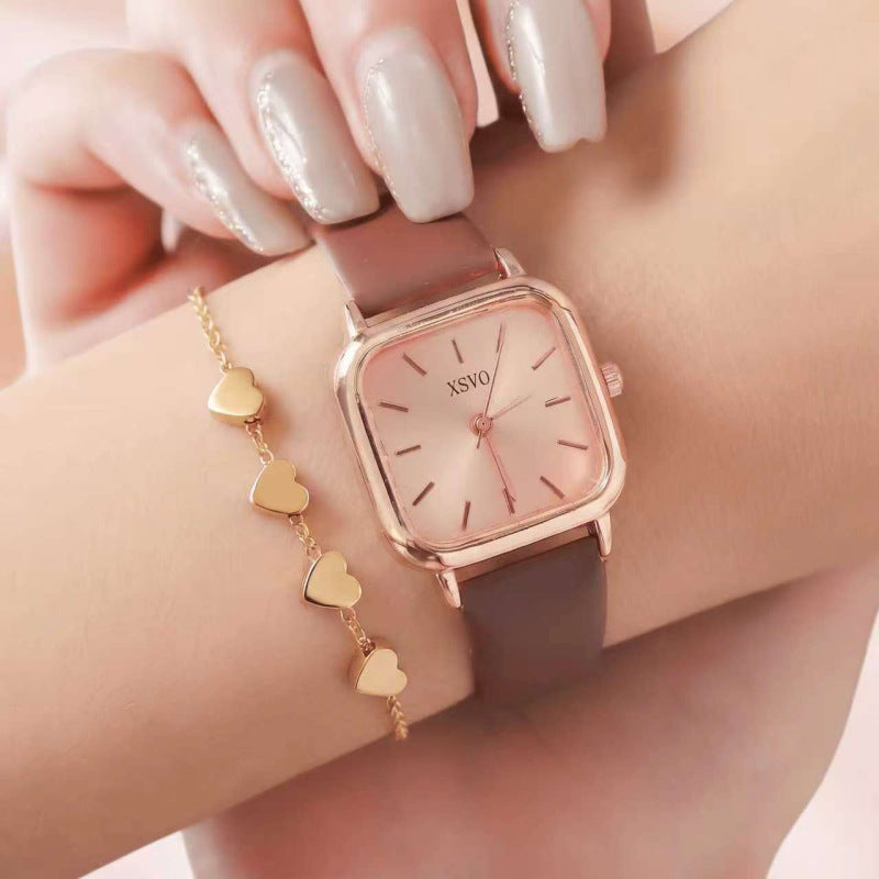 Women's watch Roman hand scale watch women's design fashion square watch quartz vintage Roman square quartz watch