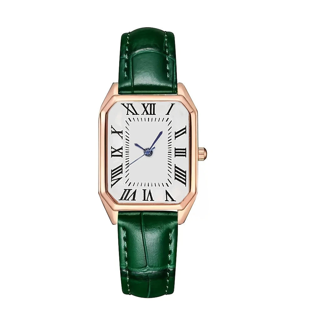 Cross-border hot-selling belts for women, light luxury fashion quartz watches, niche square watches, handpieces available wholesale