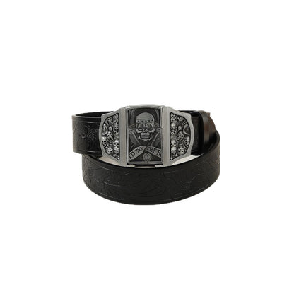 Men's vintage boutique kerosene lighter buckle personality belt trend youth trouser belt spot wholesale