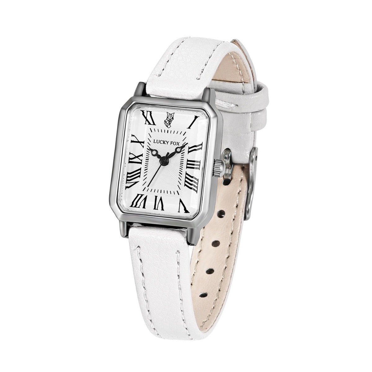LUCKYFOX square plate simple and elegant women's watch new women's casual male and female student trendy belt quartz watch