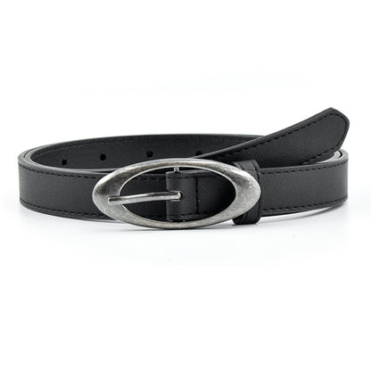 Retro distressed hardware moon belt premium crescent moon versatile punk belt ins men's and women's couple belts