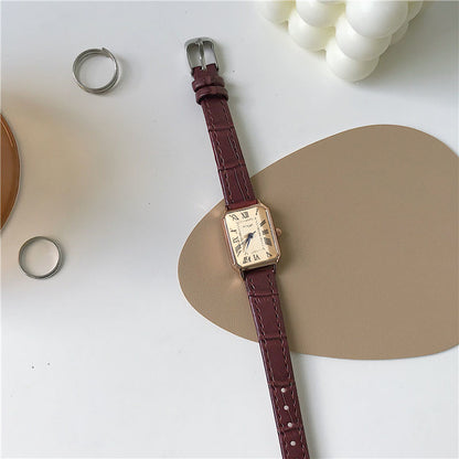 Women's watch Roman hand scale watch women's design fashion square watch quartz vintage Roman square quartz watch