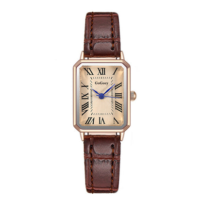 Women's watch Roman hand scale watch women's design fashion square watch quartz vintage Roman square quartz watch