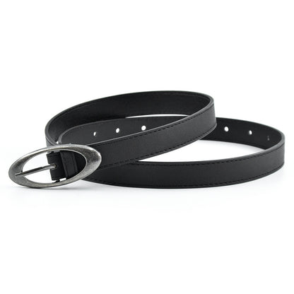 Retro distressed hardware moon belt premium crescent moon versatile punk belt ins men's and women's couple belts