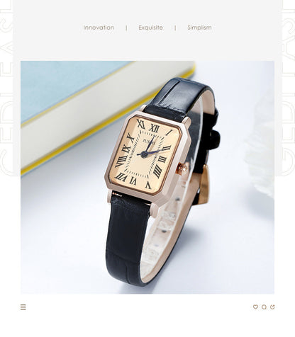 Women's watch Roman hand scale watch women's design fashion square watch quartz vintage Roman square quartz watch