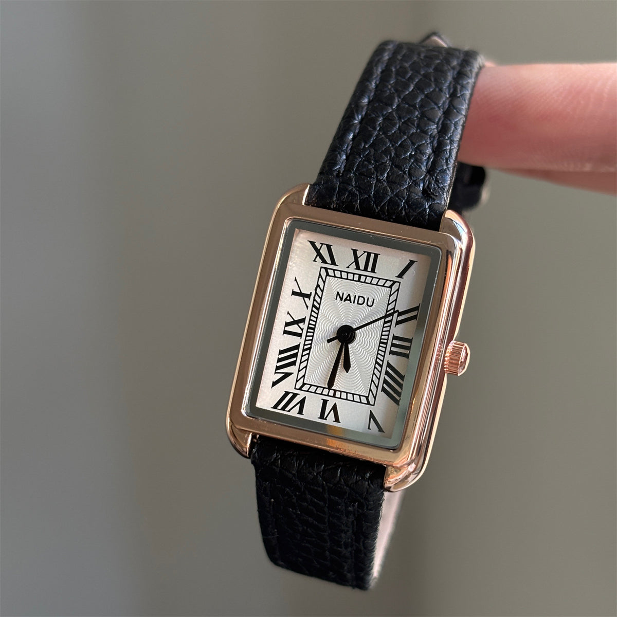 IEKE niche minimalist light luxury square dial belt watch schoolgirl fashion casual white temperament quartz watch