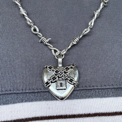 LOCKED HEART NECKLACE