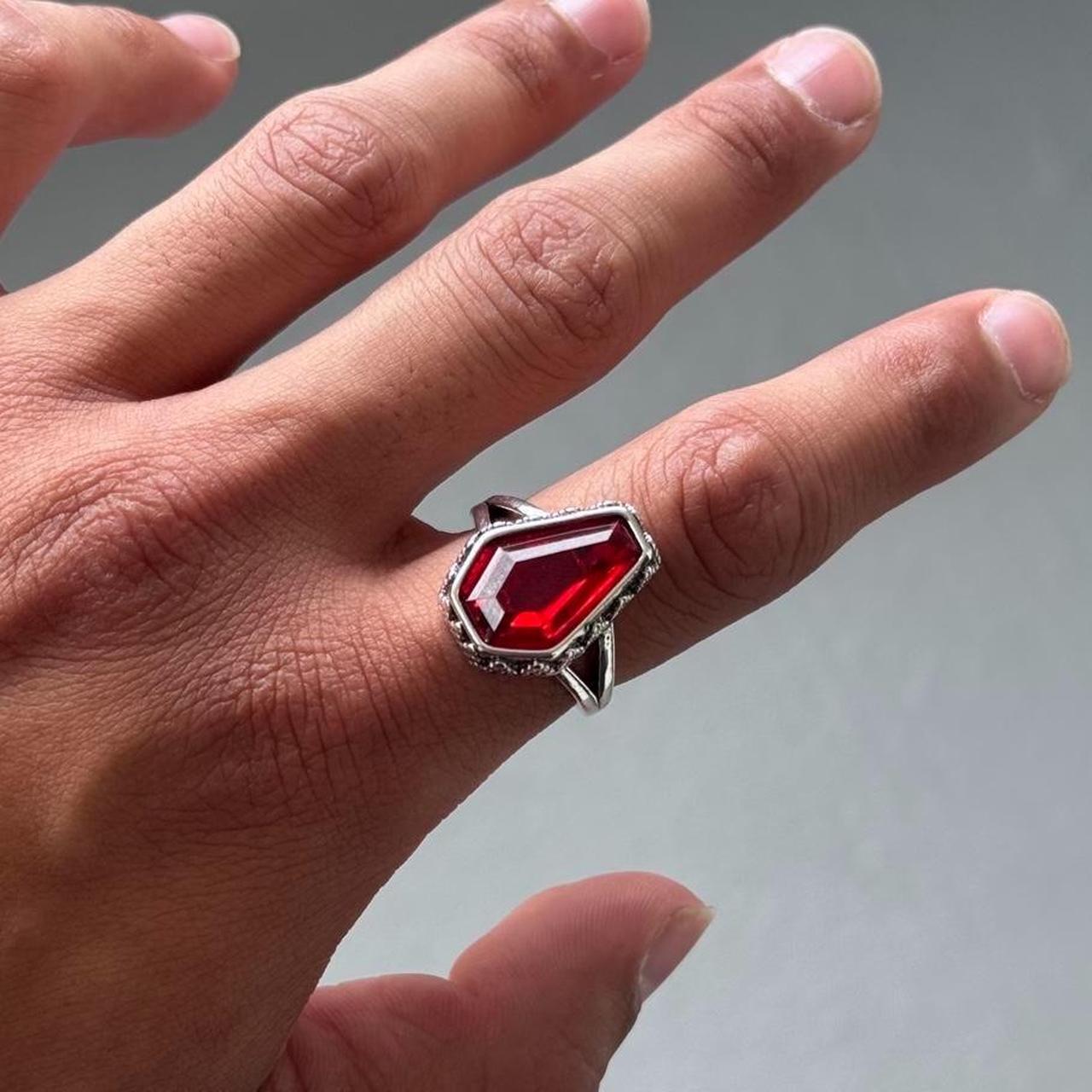 RUBY COFFIN RING