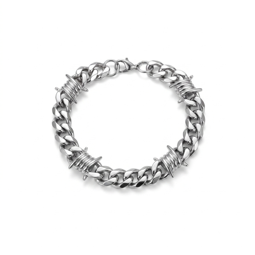BARBED WIRE CUBAN LINK BRACELET