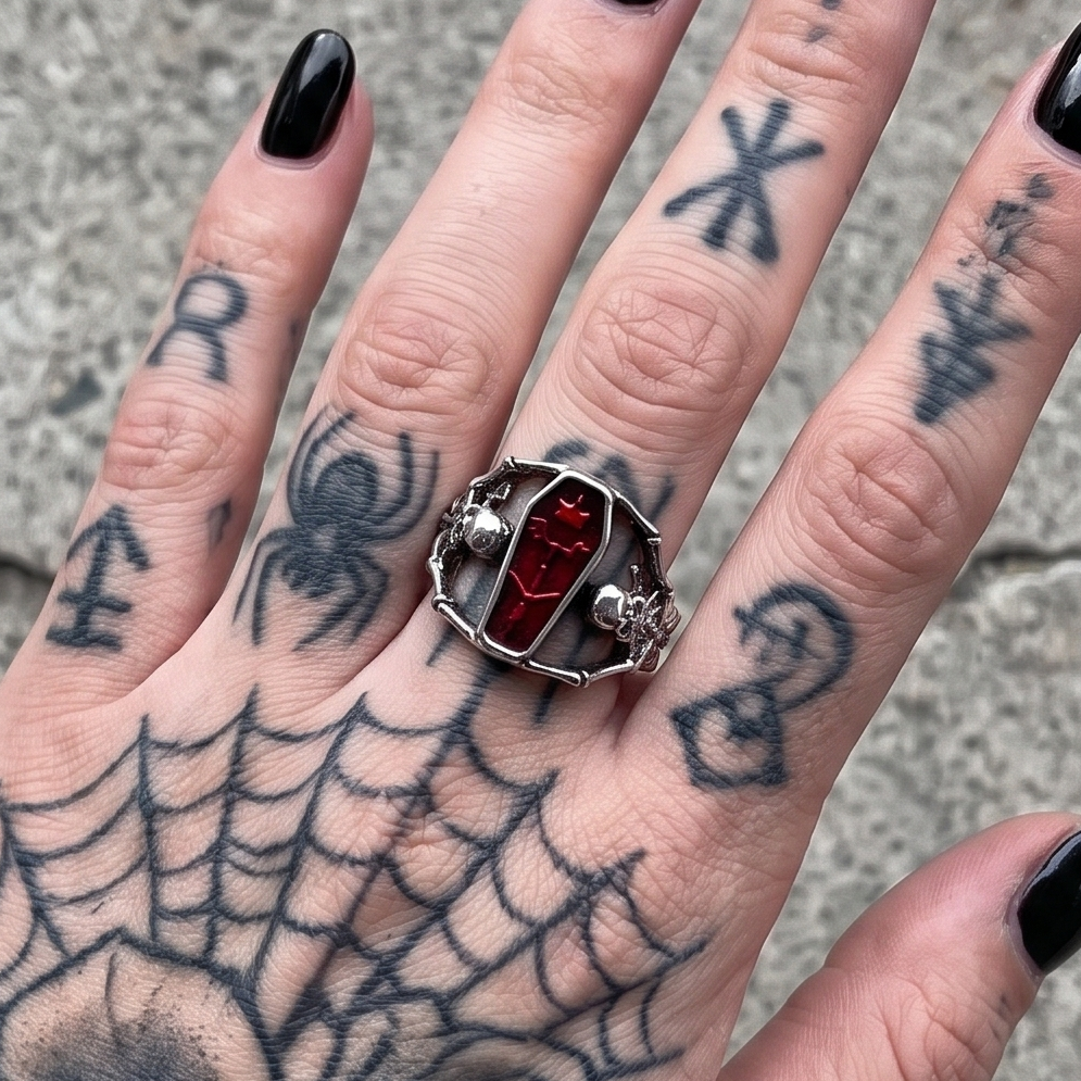SKULL COFFIN RING