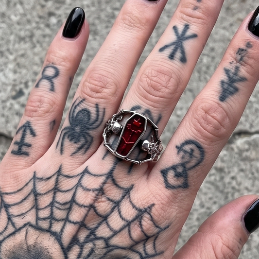 SKULL COFFIN RING